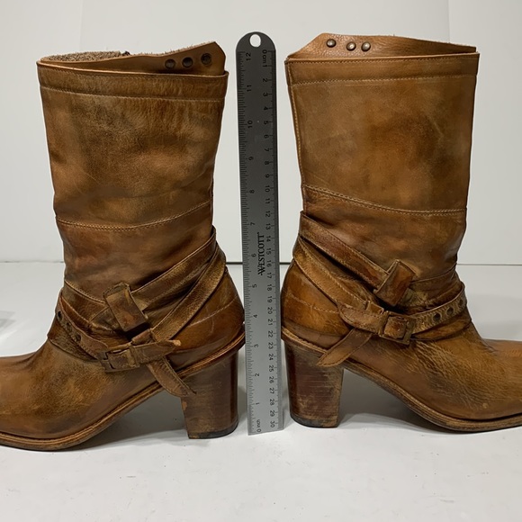 Bed Stu boot golden tan distressed wrapped - Picture 9 of 16